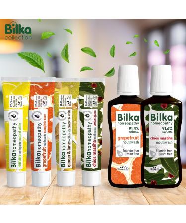 Bilka Chios Mastiha Set - Natural Toothpaste & Mouthwash | Fluoride & Menthol Free Dental Care | Plaque Reduction 75ml + 250ml - Buy Online on GoSupps.com
