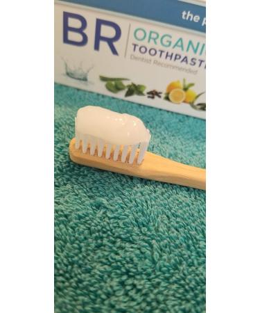 BR Certified Organic Toothpaste - Whitens Teeth, Freshens Breath, and Soothes Gums - Peppermint - 4oz (Pack of 2) - Buy Online on GoSupps.com