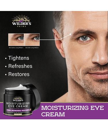 Men's Eye Cream for Dark Circles & Puffiness - USA Made Moisturizing Treatment with Marine Collagen & Avocado Oil - 2 fl oz - Buy Online on GoSupps.com