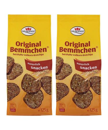 Pack of 2 Dr. Quendt Bemmchen (2 x 125 g) Wholemeal bread chips Crunchy Bemmchen Toasted bread GDR Eastern product Sesame 125 g (pack of 2)