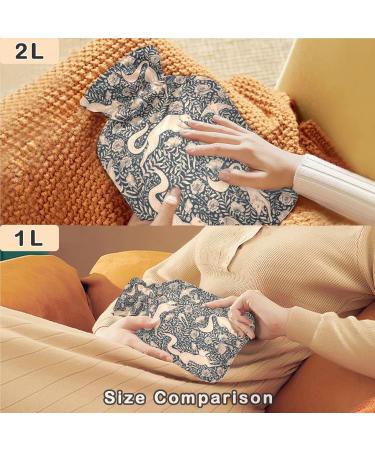 Vintage Fox Hot Water Bottle with Cover | 1L Hot Water Bottle for Bed | Hand/Foot Warmer | Pain Relief & Heat Therapy | Naanle - Buy Online on GoSupps.com