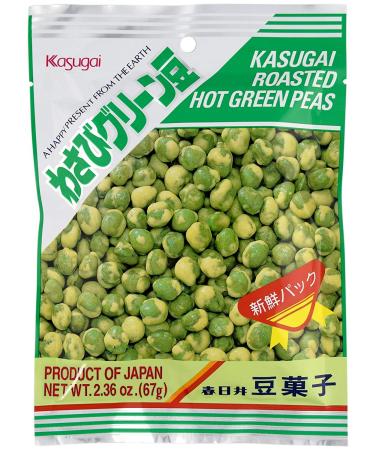 Japanese Kasugai Nuts &Peas &others (Kasugai Roasted Hot Wasabi Flavor Green Peas) 2.46 Ounce (Pack of 1)