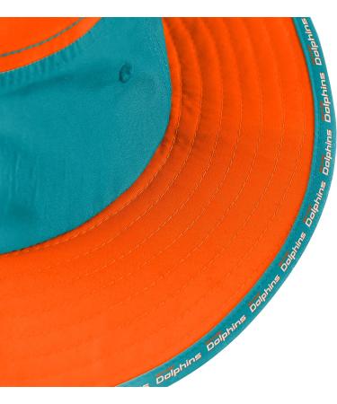 Miami Dolphins NFL Team Logo Sun Bucket Boonie Hat - Men's Outdoor Sport Hat - Buy Online on GoSupps.com