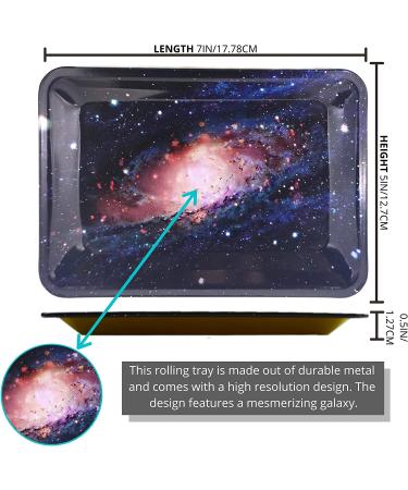 Blue Galaxy Rolling Tray - Small Size (Pack of 1) - Buy Online on GoSupps.com