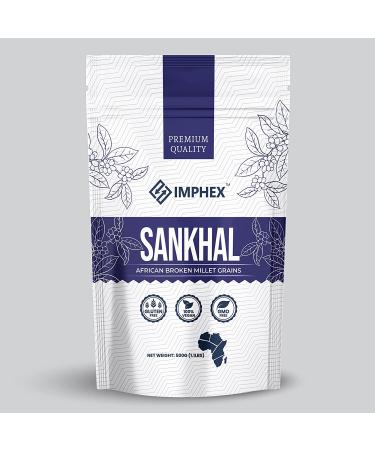 Imphex Sankhal | African Broken Millet Grains | 500g (1.1 Pound) | For Sweet or Savory Porridge | Vegan | Gluten Free | Non GMO - Buy Online on GoSupps.com