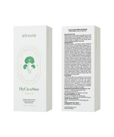 elravie HyCicaMue Ampoule | Lightweight Calming Serum for Sebum Control Pore Soothing & Barrier Care | Cica Hyaluronic Acid Vegan Mucin | Smooth & Fast-Absorbing Non Comedogenic | Korean Skin Care - Buy Online on GoSupps.com
