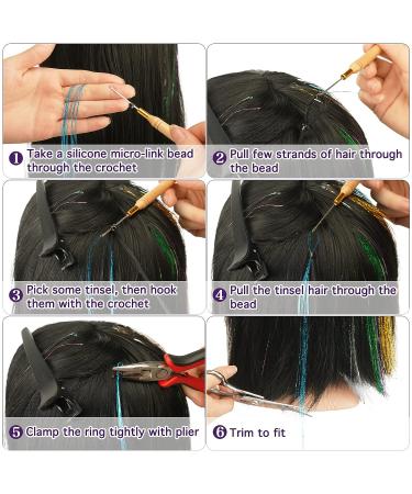 BARSDAR Hair Tinsel Kit - 16 Colors Strands for Women | Glitter Sparkling Hair Extensions for Christmas, Halloween, Cosplay Party - 3200 Strands - Buy Online on GoSupps.com