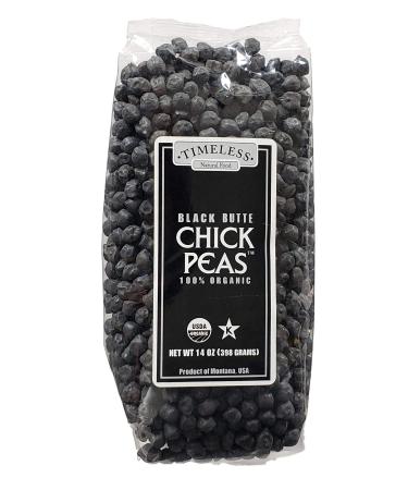Timeless Black Butte Chickpeas, 14 Ounces, USDA Organic (Pack of 2)