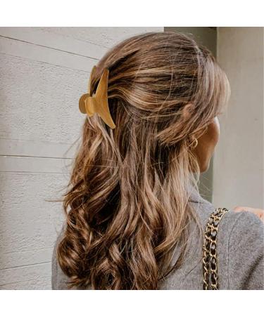 Magicsky 6 Pack 4 Inch Metal Hair Claw Clips - Gold & Wood Grain - Non-slip - for Thick Thin Hair - Styling Accessories for Women and Girls - Buy Online on GoSupps.com