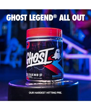 Legend All Out Pre-Workout | Caffeine L-Citrulline & Beta Alanine Blend for Pump Energy & Focus | Sugar-Free Pre-Workout | 40 Servings 400G (Blue Raspberry) - Buy Online on GoSupps.com