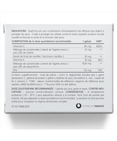 ZeaForce Healthy eyes with a daily capsule. Concentrated formula. Liquid formula for complete absorption and fast action laboratory tested - Buy Online on GoSupps.com