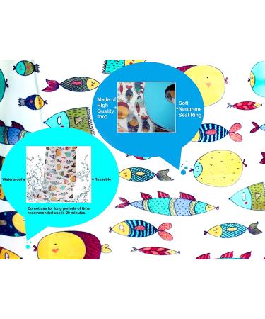 Waterproof Kids Cast Cover for Showering - Reusable Protector with Cute Fish Design | Toddler-Little Kid Size - Buy Online on GoSupps.com