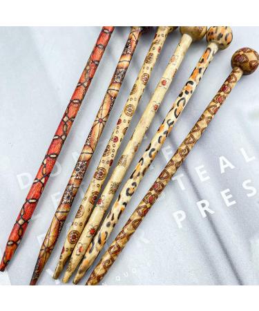 24 Pcs Boho Vintage Wood Hair Sticks - Retro Hair Chopsticks Decorative Hair Forks for Long Hair Women - Buy Online on GoSupps.com