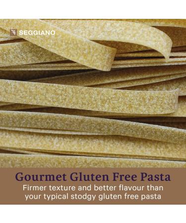 Seggiano Organic Gluten Free Buckwheat & Corn Fettuccine 250g - Certified Gluten Free Vegan Vegetarian & GMO Free - High in Protein & High in Fibre - Bronze Drawn & Slow Dried - Buy Online on GoSupps.com