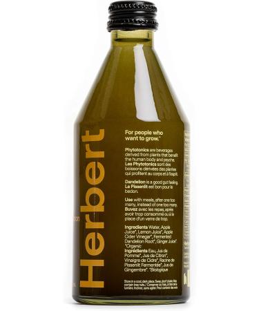 Herbert Labs Clarify Dandelion Sparkling Phytotonic - Organic and Plant Based Beverage for Immunity and Digestion with Organic Fermented Dandelion and Ginger (One Bottle) - Buy Online on GoSupps.com