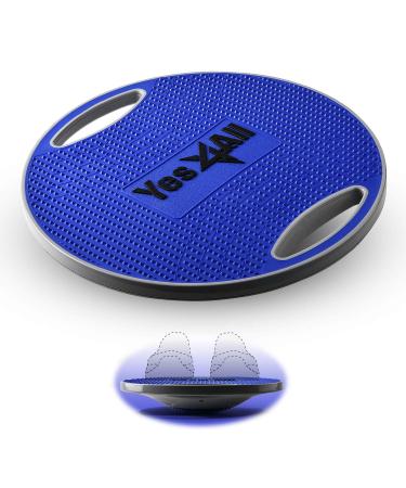 Yes4All Plastic Wobble Balance Board-Round Balance Trainer Board, Wobble Board for Standing Desk, Core Training, Home Gym Workout I. Premium Balance Board - Cobalt Blue Premium - 16.34"