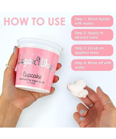 Primal Elements Sugar Whip Exfoliating Scrub - 10 Oz Cupcake - Body and Face Cleanser for Silky Smooth Skin - Moisturizing All Skin Types - Buy Online on GoSupps.com
