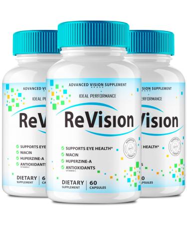(3 Pack) Revision Eye Supplement Pills Advanced Vision 2.0 Eye Care Complex Vitamin Capsules Pro (180 Capsules)