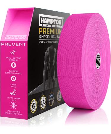 (135 Feet) Bulk Kinesiology Tape Waterproof Roll Sports Therapy Support for Knee  Muscle  Wrist  Shoulder  Back/Original Uncut Premium Therapeutic Elastic & Hypoallergenic Cotton - (Pink)