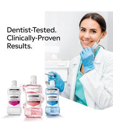 Listerine Clinical Solutions Sensitive Teeth Alcohol Free Mouthwash Fresh Breath Dental Mouthwash Provides Protection & Relief from Tooth Sensitivity Pain Daily Fresh Mint Oral Rinse 500 mL - Buy Online on GoSupps.com