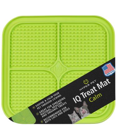 Hyper Pet IQ Treat licking mat for Cats & Dogs Made in the USA - Calming Mat for Anxiety Relief, Boredom Buster, and Fun Alternative to Slow Feeder Cat Bowl Just Add Healthy Pet Treats