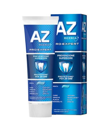 AZ Pro Expert toothpaste protects against plaque for up to 24 hours superior prevention for a thorough and thorough tooth cleaning with effect on caries and gum disease