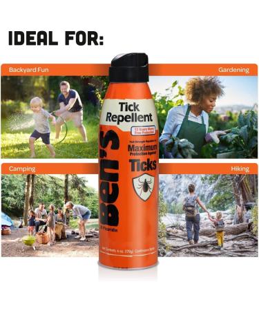 Bens Tick Repellent Picaridin 6oz - Effective Tick Protection for Outdoor Activities - Buy Online on GoSupps.com