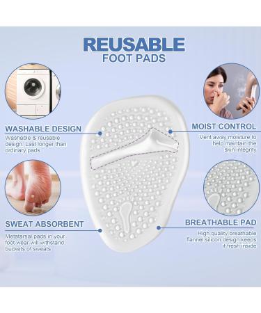 Metatarsal Pads for Women - 6 Pairs Gel Ball of Foot Cushions | Invisible High Heel Inserts for All Day Pain Relief & Comfort - Buy Online on GoSupps.com