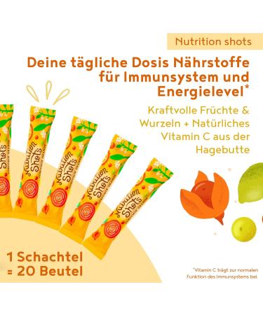 Turmeric & Orange Nutrition Shot - Immune System Booster Beverage Powder with Vitamin C - 20 Shots/Box - Buy Online on GoSupps.com