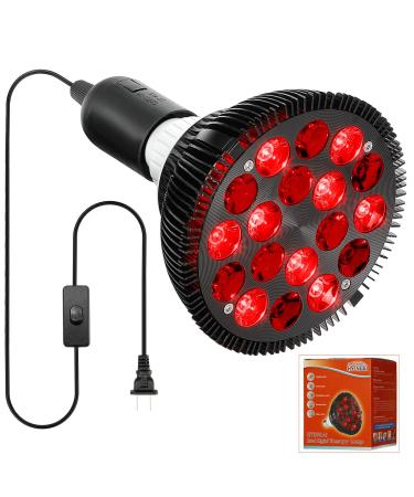 HYUNLAI Red Light Therapy Lamp in Deep Red 660nm Near Infrared 850nm Red Light for Skin, Pain Relief. 1 Count (Pack of 1)