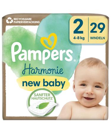 Pampers Harmonie Baby Diapers Size 2 29 Diapers 4kg-8kg Size 2 (29 Pack) NEW