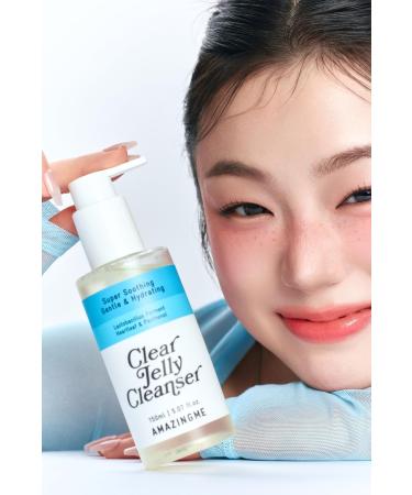 AMAZINGME Clear Jelly Cleanser Super Soothing Gentle & Hydrating Face Wash with Heartleaf Exosome Lactobacillus Ferment Panthenol 5.07 fl.oz./150ml