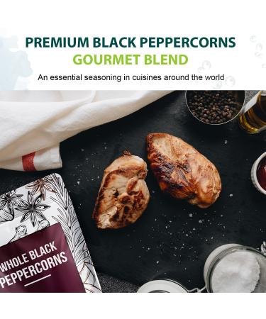 Whole Black Peppercorns 16oz + Himalayan Pink Salt 2lb Set - Salt and Pepper Grinders Refill Pack - Buy Online on GoSupps.com