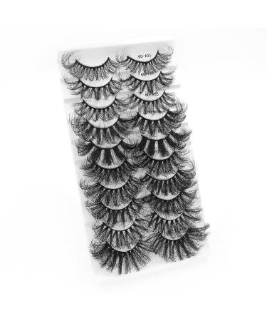 IFLOVEDEKD 25mm Thick Faux Mink Lashes 10 Pairs - Dramatic 5D Effect, Handmade & Reusable - Multipack Mix | 10 Styles - Buy Online on GoSupps.com