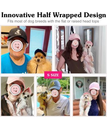 Pawaboo Pet Baseball Cap - 2-Piece Sun Hats for Dogs & Pet Parents | Adjustable with Ear Holes - Black Large | Outdoor Protection - Buy Online on GoSupps.com