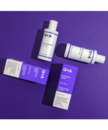 Q+A Glycolic Acid Daily Toner 100ml - Hydrating & Brightening Formula for Silky Smooth Skin | International Shipping Available - Buy Online on GoSupps.com