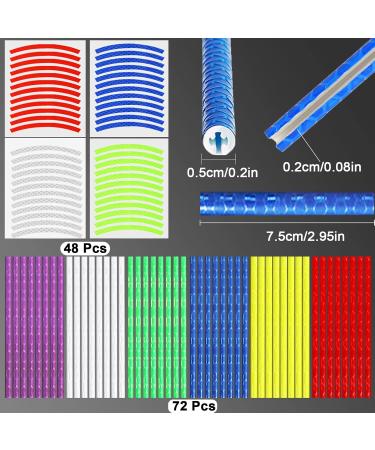 Ruijie Spoke Reflectors Bike Set - 72 Pieces Reflective Stickers for 360 Visibility | Enhance Safety & Style - Buy Online on GoSupps.com