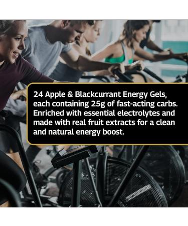 British Cycling Energy Gels | Fast-Acting 25g Dual Source Carbs | Electrolytes Sodium, Potassium & Calcium | Vegan (Apple & Blackcurrant) - Buy Online on GoSupps.com