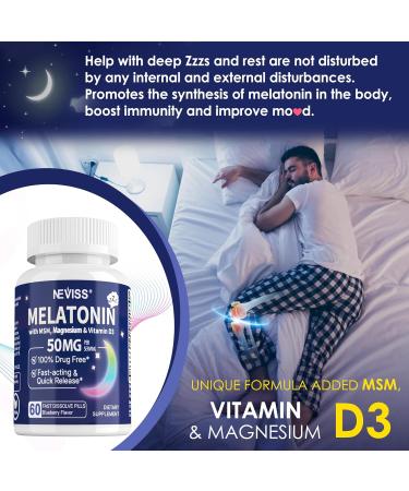 NEVISS Melatonin 50 mg Fast Dissolve Tablets + Melatonin 60mg Softgel - Buy Online on GoSupps.com