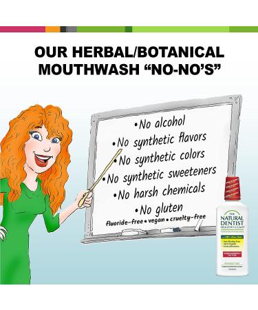Natural Dentist Healthy Gums Antigingivitis Rinse - Alcohol-Free Gingivitis Mouthwash with Aloe Vera - 16.9 fl oz Peppermint Twist - Safe for Chemotherapy Patients - Buy Online on GoSupps.com