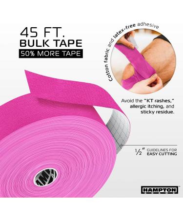 135ft Waterproof Kinesiology Tape Roll for Knee, Muscle, Wrist, Shoulder, Back - Pink | Premium Therapeutic Elastic Tape - Buy Online on GoSupps.com