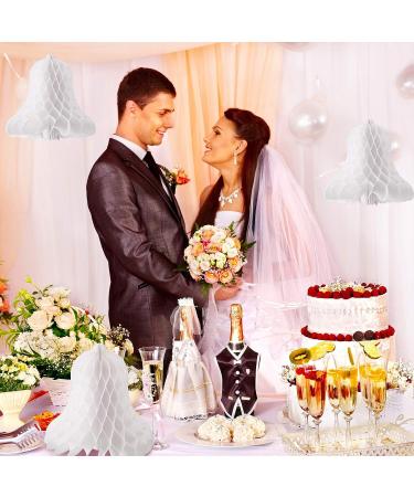 5 Pcs White Bridal Honeycomb Bells for Wedding & Party Decor - Decorating Supplies for Weddings, Parties, Baby Showers - Buy Online on GoSupps.com