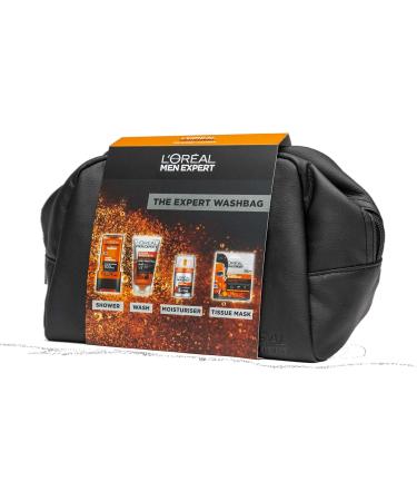 L'Oreal Men Expert The Expert Hydra Energetic Washbag Gift Set For Him: Moistuiser Face Wash Shower Gel 5011408094091 4-Piece Gift Set - Buy Online on GoSupps.com