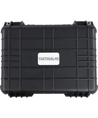 Tactical45 Hard Case with Foam Weatherproof Black Hard Carrying Case for Outdoors and Traveling 16 x 13 x 7in Foam Case - Buy Online on GoSupps.com