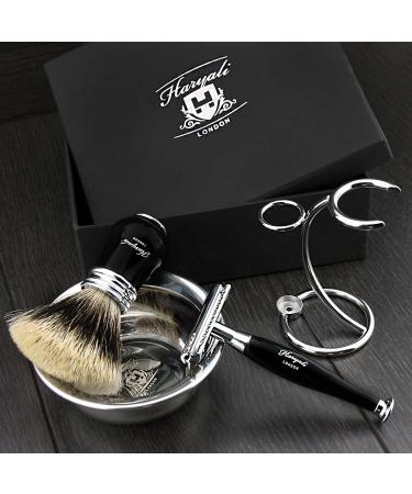 Proper Men's Razor Set | DE Razor Plane Splitterspitze Hair Brush & Stainless Steel Bowl - Premium Shaving Essentials - Buy Online on GoSupps.com