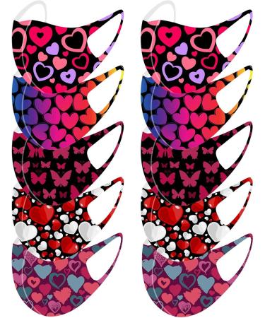 ZQP 10PCS Windproof Activated Carbon mask Valentines Day Baby Cat Holding Heart Shaped Baloons Romantic Love Themed Illustration Vermilion Black Facial Decorations for Adults 10PCS A1124-382 - Buy Online on GoSupps.com
