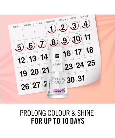 Rimmel Finishing Touch Ultra Shine Top Coat Polish 12ml - Clear | Long-Lasting Glossy Finish - Buy Online on GoSupps.com