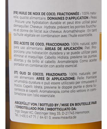 VitaFeel Fractionated Coconut Oil - 500ml Glass Bottle with Pumper | Premium International Shipping - Buy Online on GoSupps.com