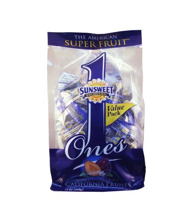 Sunsweet Ones Individually Wrapped Dried Prunes Value Pack 12 ounce