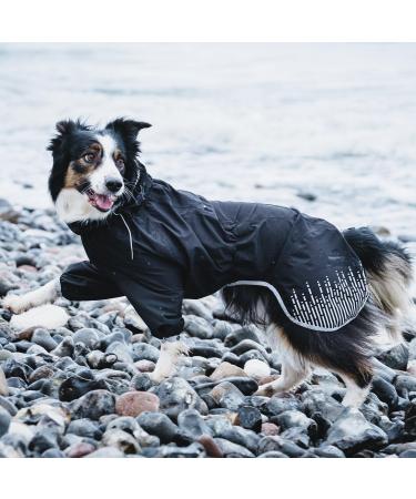 Hurtta Rain Blocker Dog Raincoat Raven 28 - Waterproof Dog Coat - Buy Online on GoSupps.com